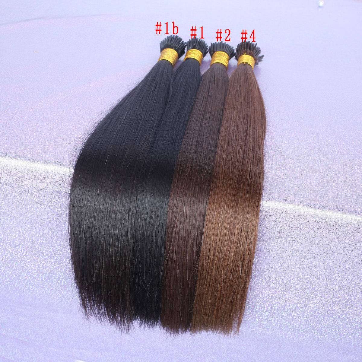 Chocolate Brown Straight I Tip Hair Extensions