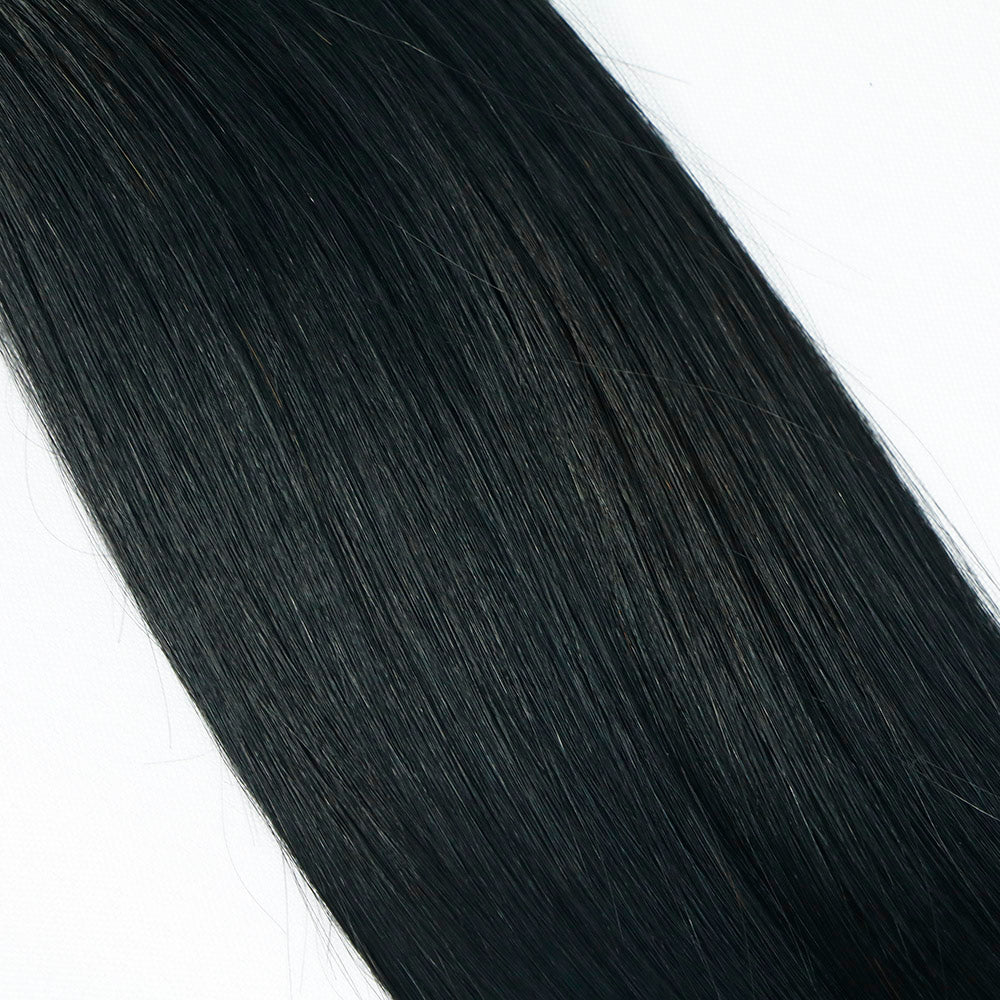 Jet Black Micro Loop Ring Hair Extensions