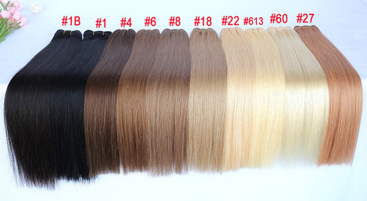 Chocolate Brown Human Hair Wefts Extensions