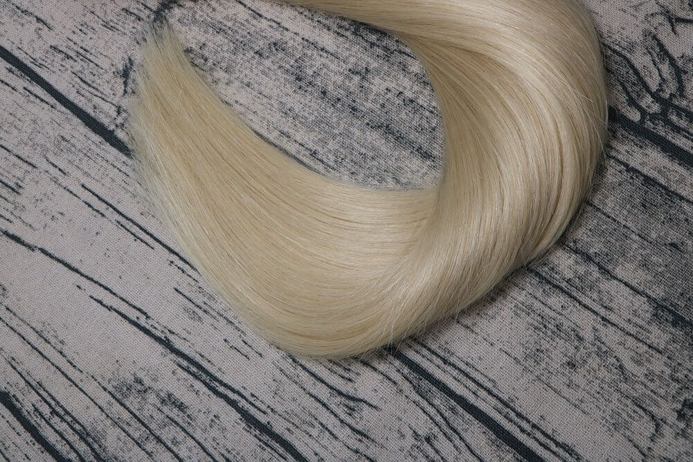 Bleached Blonde Straight Tape In Hair Extensions