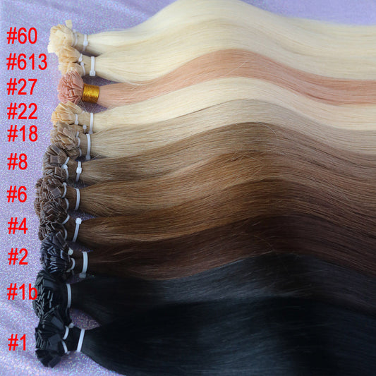 Ash Blonde Straight Flat Tip Hair Extensions